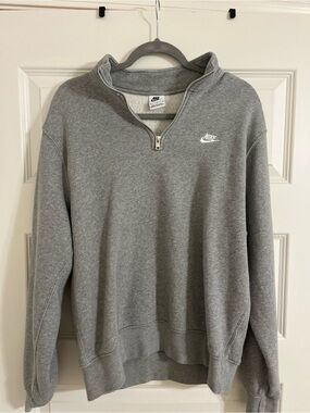 Nike Heather Gray Half-Zip Sweatshirt